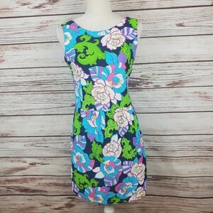 Jude Connally Womens Medium Floral Nylon Stretch Sleeveless Dress